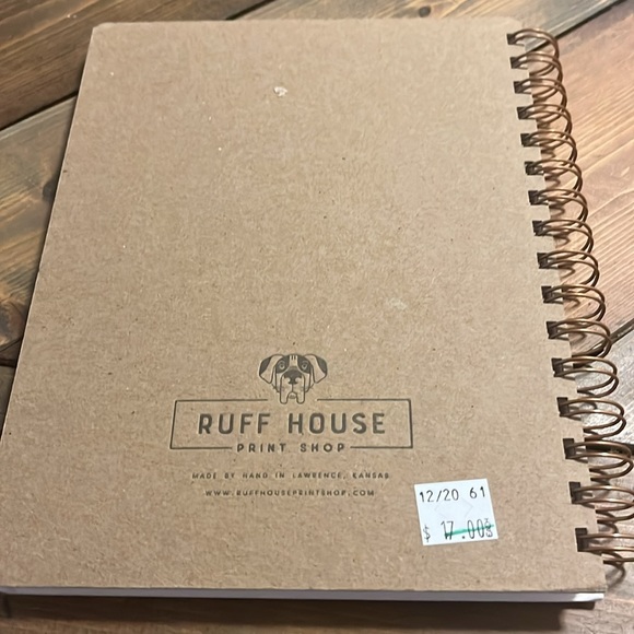 NWT- Spiral notebook “cycle” with bike design. Handmade, quality materials - Picture 3 of 4